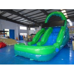 Green Inflatable Water Slide